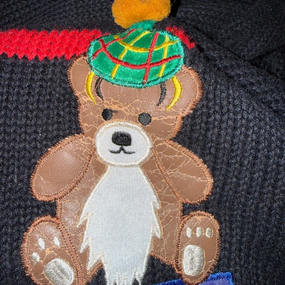 Work in Progress Gladys Bagley Vintage Christmas Ugly Sweater Cardigan sz medium - Picture 7 of 7